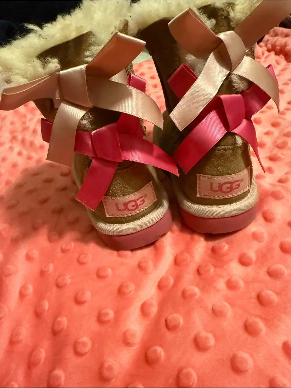 UGG Kids Chestnut Boots with Shearling Cuff